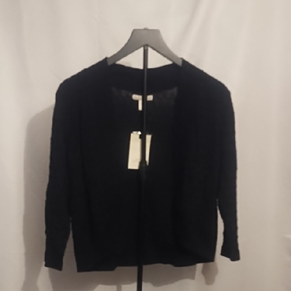 Dana Buchman Black Textured Cardigan